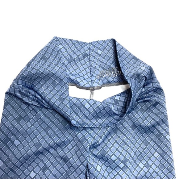 Werkshop Pacific Mosaic Athleisure Space Graphic Print Leggings Tights Blue Gray - Picture 8 of 9